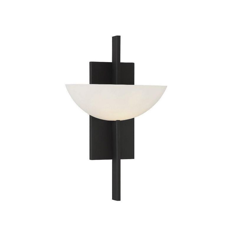 Mid-Century Modern Matte Black Dimmable Wall Sconce
