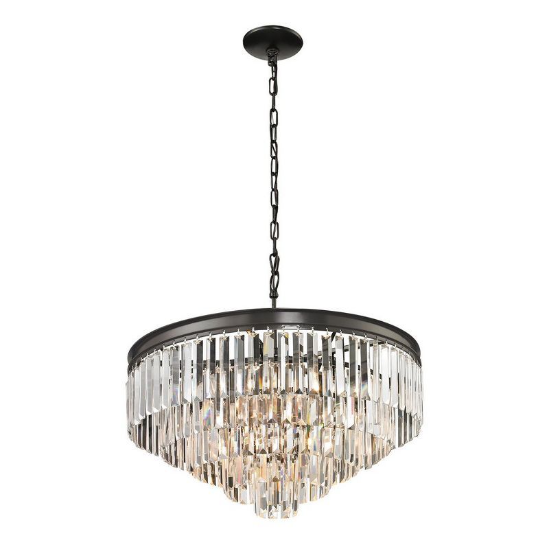 Palacial 24-Inch Oil Rubbed Bronze Crystal Chandelier