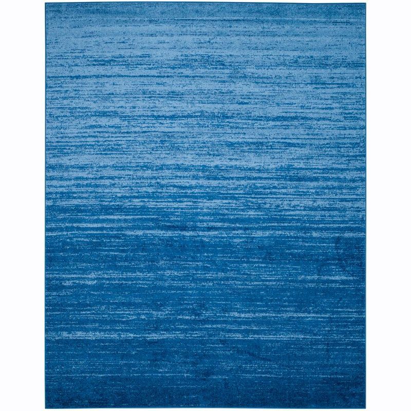 Modern Adirondack Light/Dark Blue 9' x 12' Synthetic Area Rug