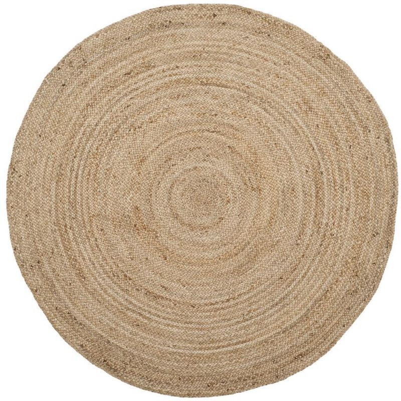 Handmade Ivory Braided Jute 3' Round Area Rug