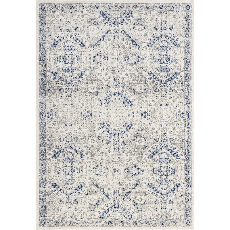 Vintage Minta Easy-Care Cotton Area Rug, 10' x 14', Blue