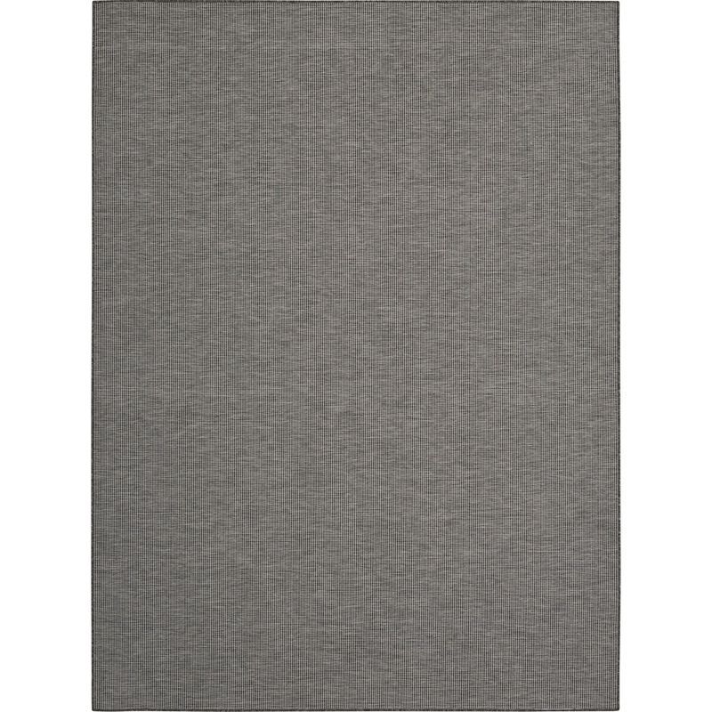 Charcoal 8' x 10' Flat Woven Synthetic Indoor/Outdoor Rug