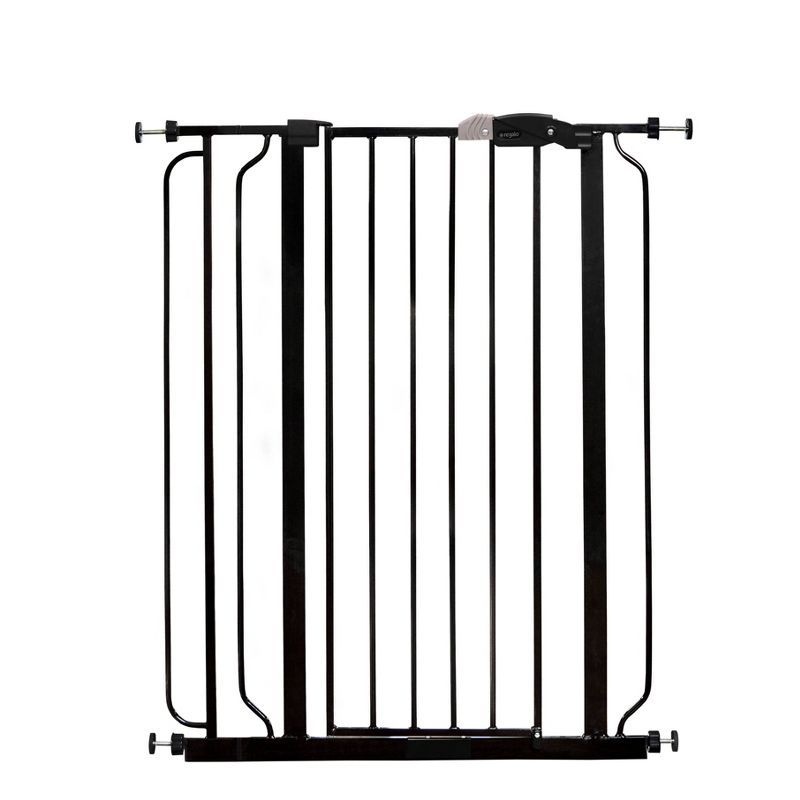 Extra Tall Black Metal Pressure Mounted Baby Gate