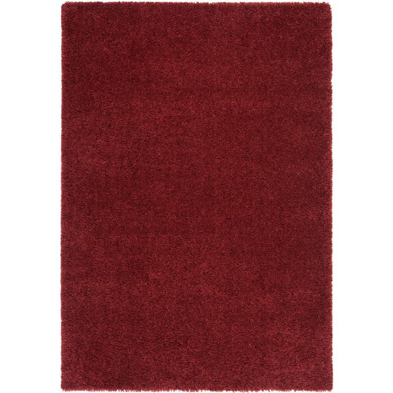 Burgundy Bliss 8' x 10' Hand-Knotted Shag Area Rug