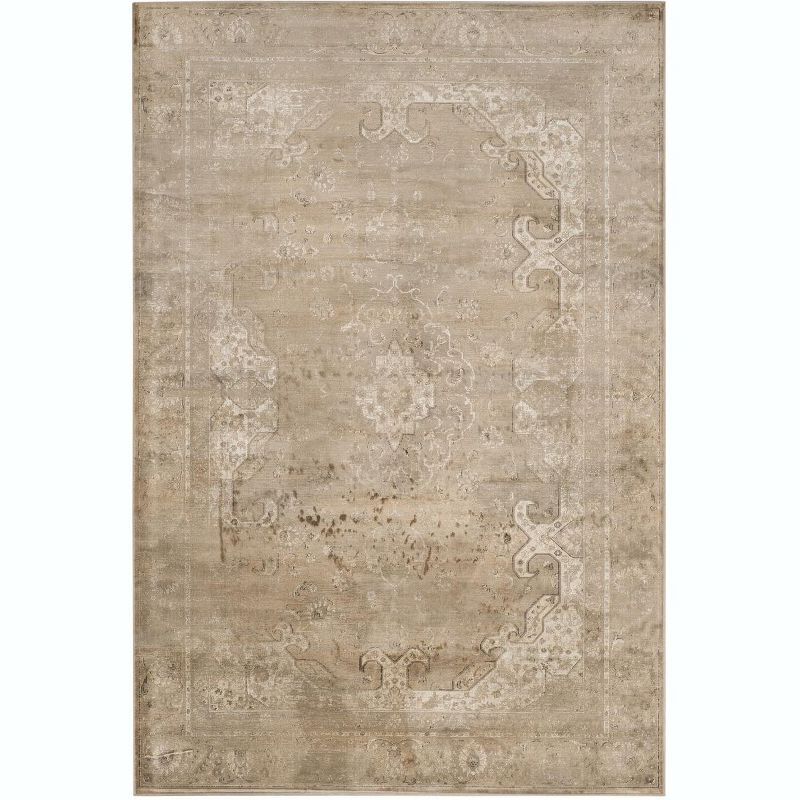 Vintage Mouse Rectangular Hand-knotted Viscose Area Rug