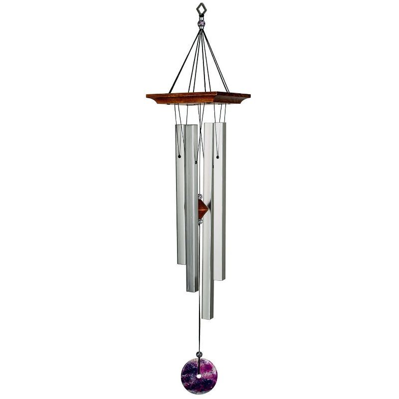 Gregorian Baritone Silver and Ash Wood Wind Chime