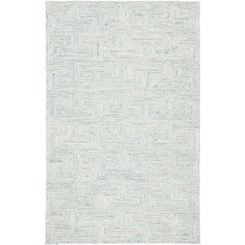 Gray Hand-Tufted Wool 8' x 10' Rectangular Area Rug