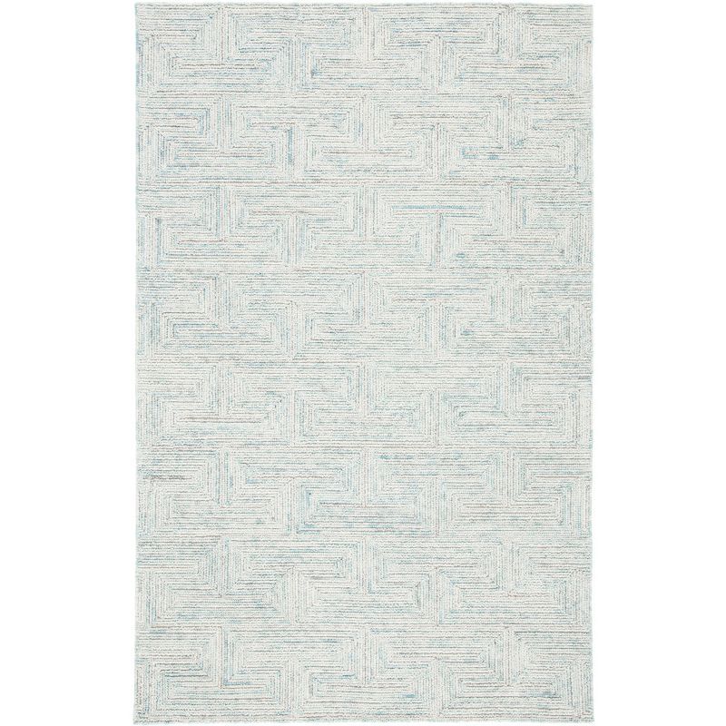 Gray Hand-Tufted Wool 8' x 10' Rectangular Area Rug