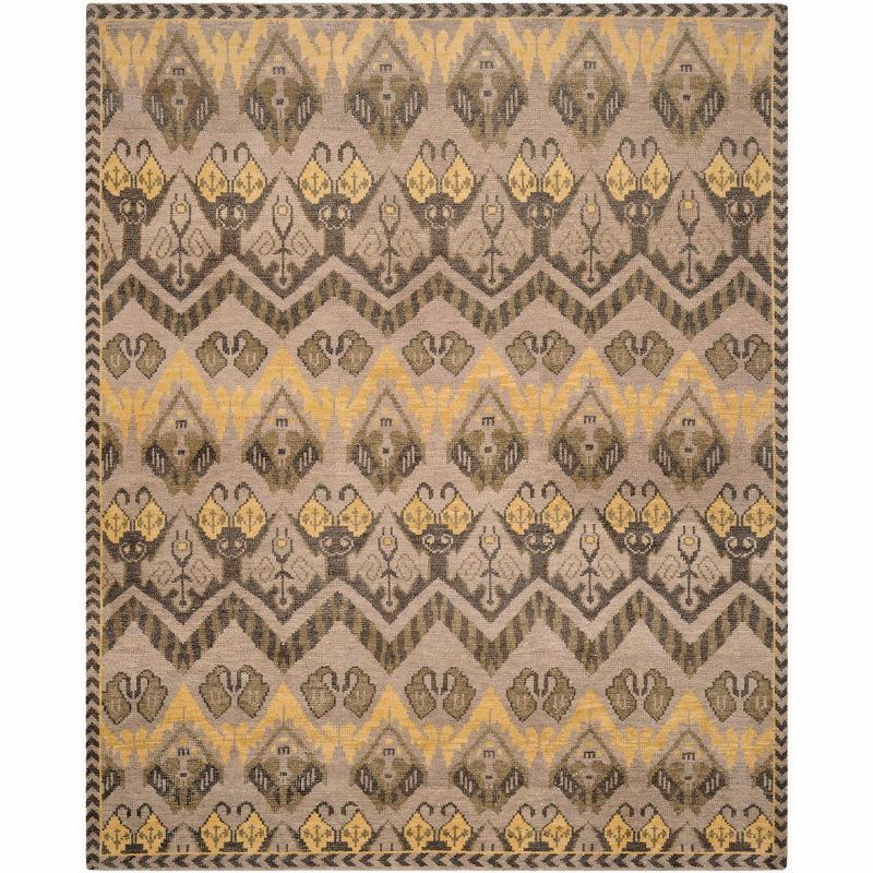 Kenya Collection Hand-Knotted Black Wool Area Rug - 95"x8"