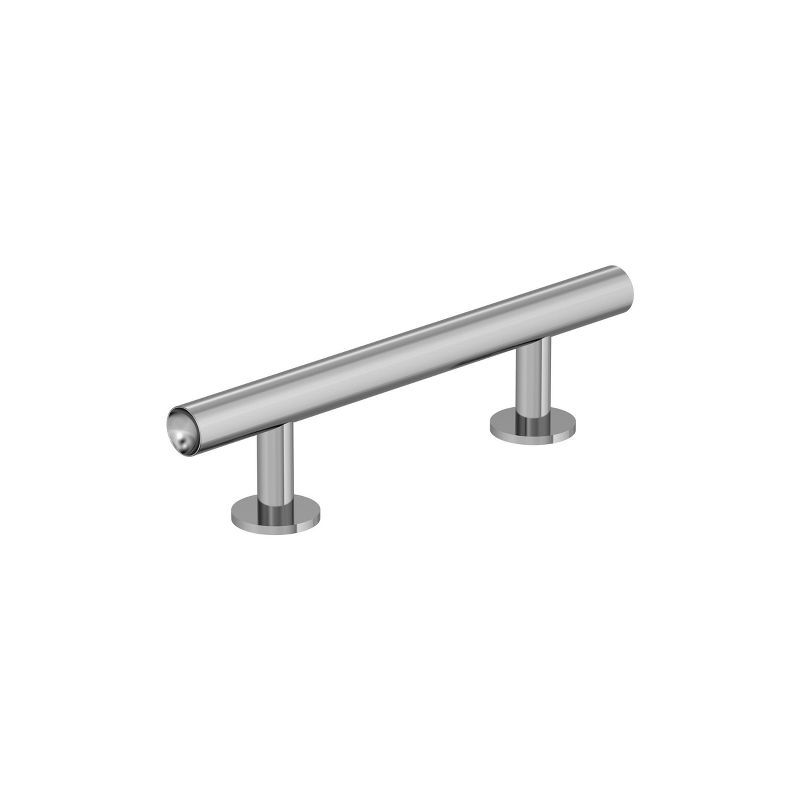 Polished Chrome 3-Inch Modern Cylindrical Bar Cabinet Pull