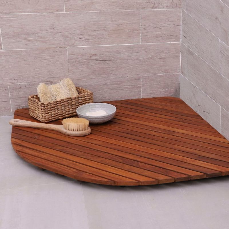 Nordic Teak 30" x 30" Oiled Wooden Bath Mat