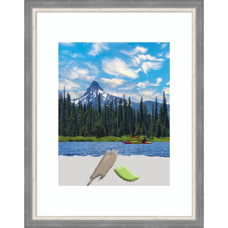 Theo Gray Satin Finish Wood Picture Frame 12" x 15"