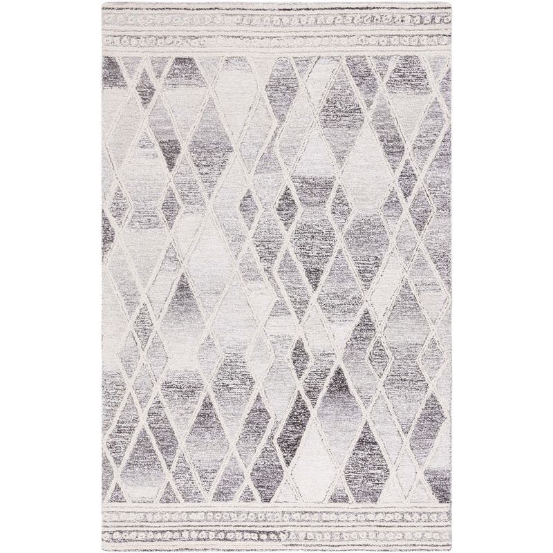 SAFAVIEH Abstract Malcolm Trellis Area Rug, Ivory/Grey, 4' x 6'