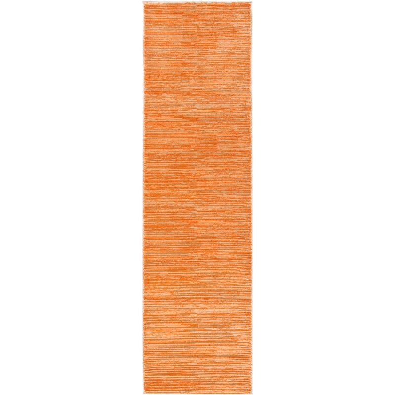 Vision Orange Synthetic Flat Woven Runner Rug 2'2" x 8'
