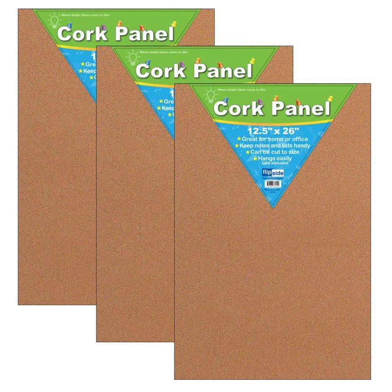 Natural Cork Panels 12.5" x 26" Pack of 3