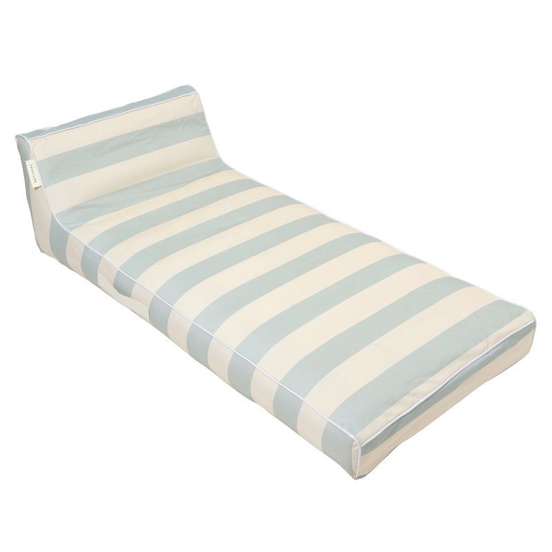 Oversized Blue and White Stripe Inflatable Lounger