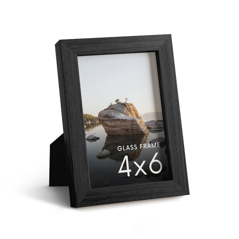 Black Oak 4x6 Tabletop and Wall Picture Frame