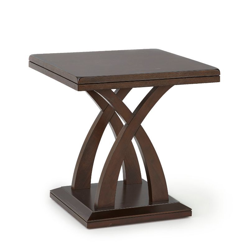 Jocelyn Espresso Square Wood End Table 24"