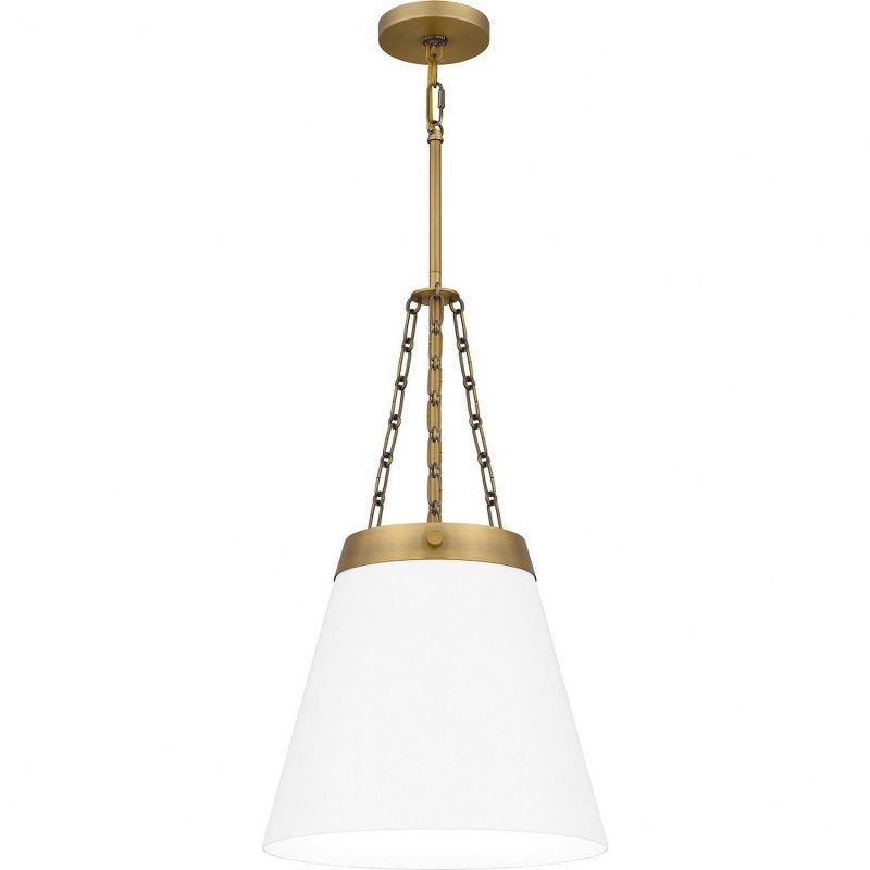 Alwyn Mini Aged Brass and Glass Pendant Light