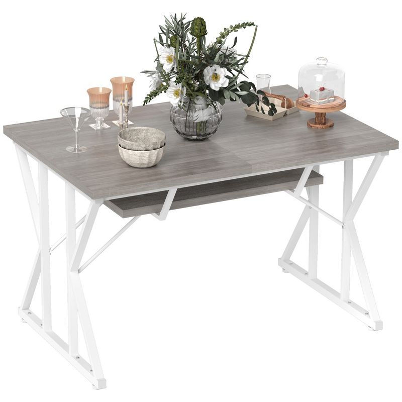 Distressed Gray Reclaimed Wood Extendable Farmhouse Dining Table
