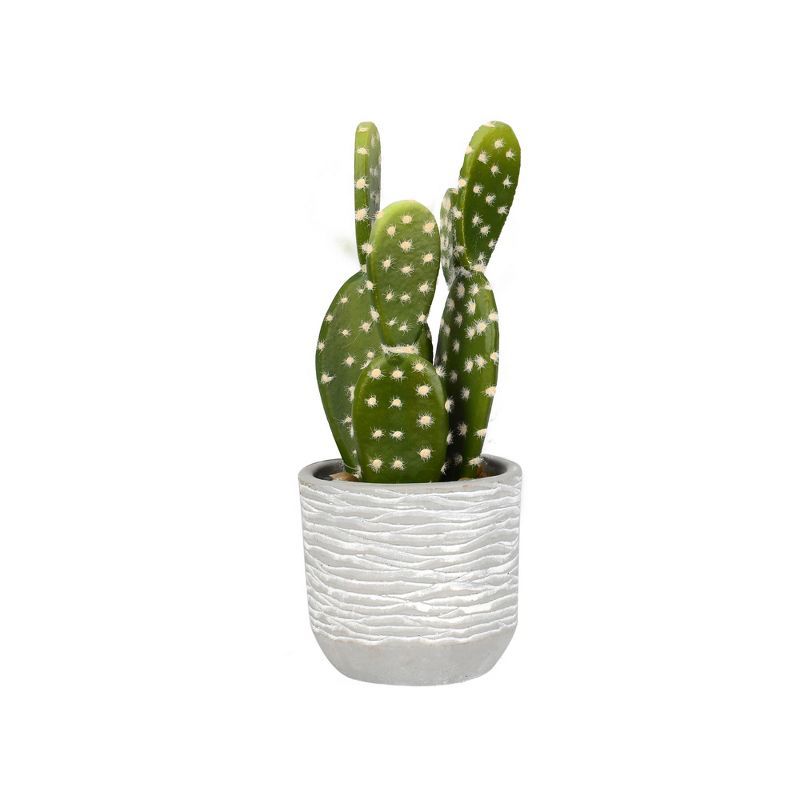 Festive 12" Outdoor Potted Plastic Cactus Tabletop Centerpiece