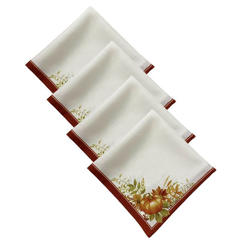 Autumn Pumpkin Grove Fall Cloth Napkins Set of 4