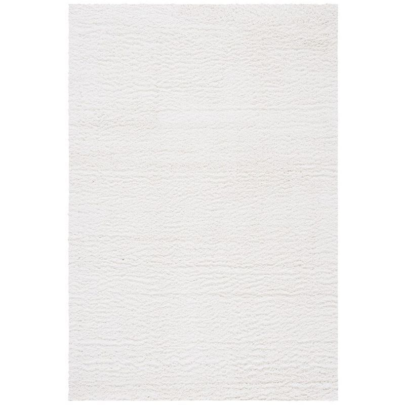 Ivory 4' x 6' Hand-Knotted Shag Area Rug