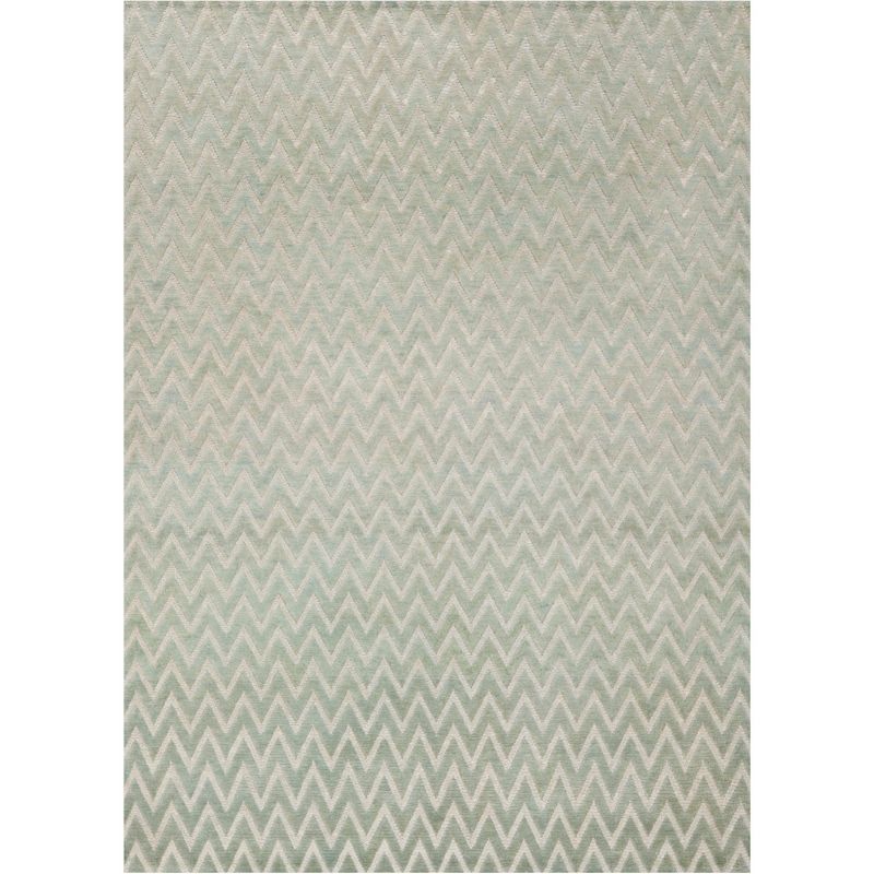 Santa Fe 6' x 9' Gray Wool Hand-Knotted Area Rug