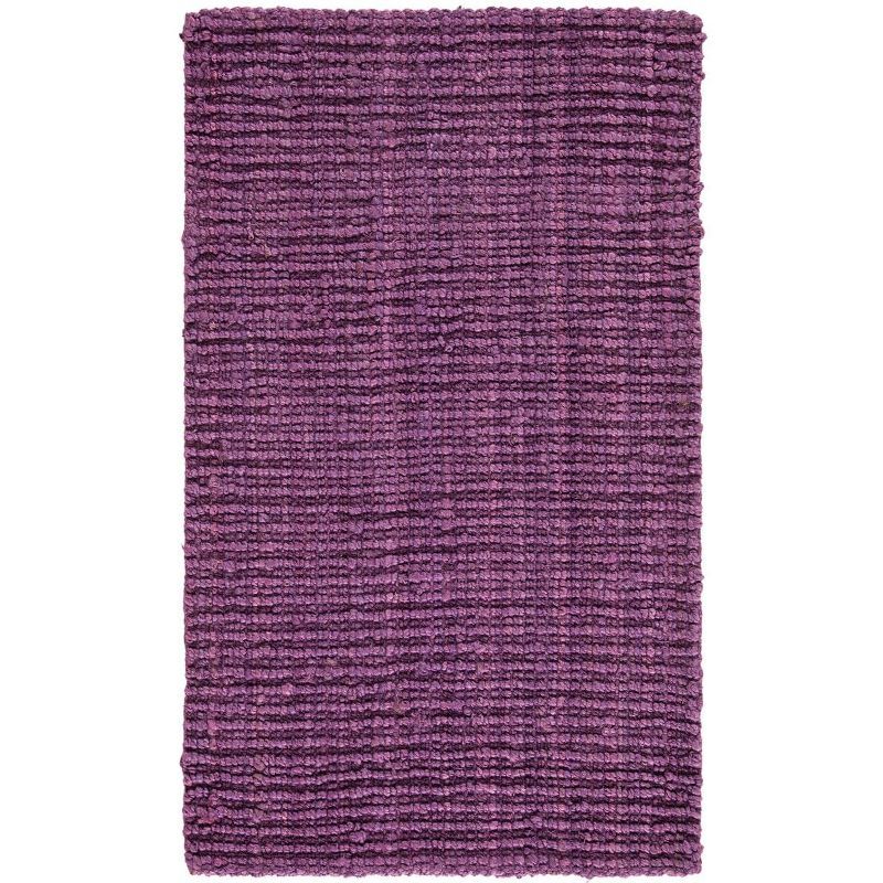 Handwoven Purple Jute Area Rug, 4' x 6'