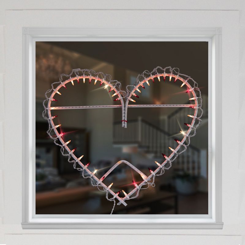 Adjustable White PVC Window Frame for Mini Christmas Lights