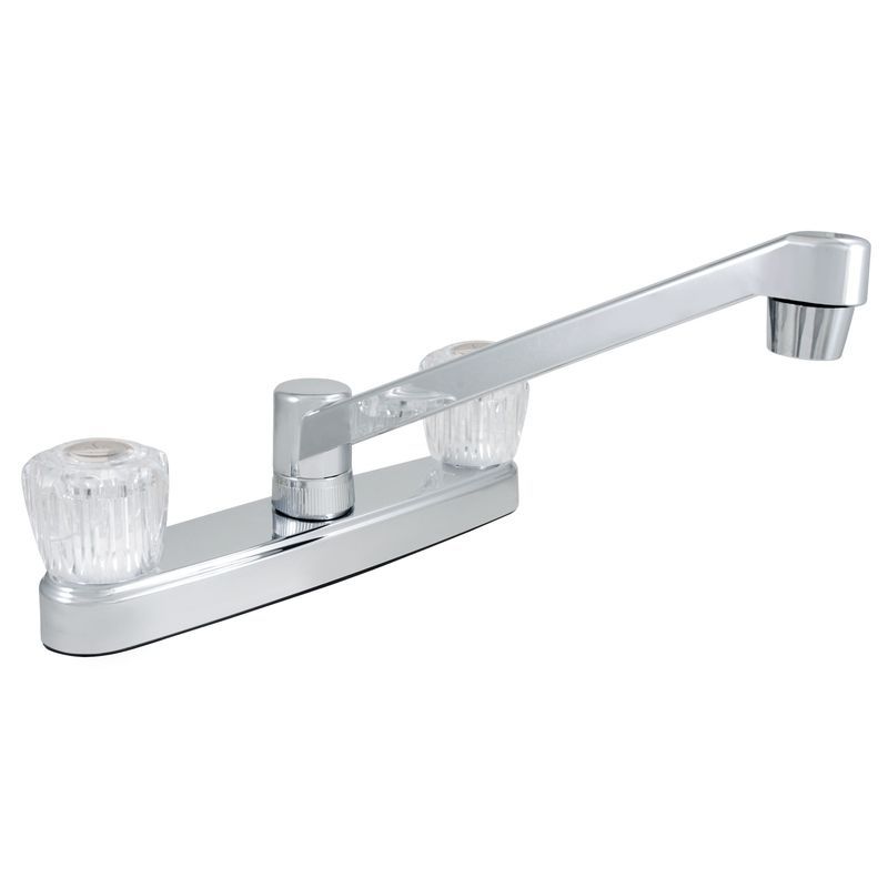 LDR Two Handle Chrome Mid Arc Kitchen Faucet