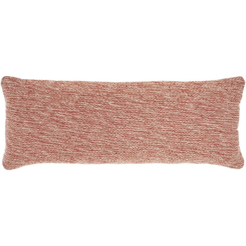 Rust Woven Cotton 12" x 30" Indoor Throw Pillow