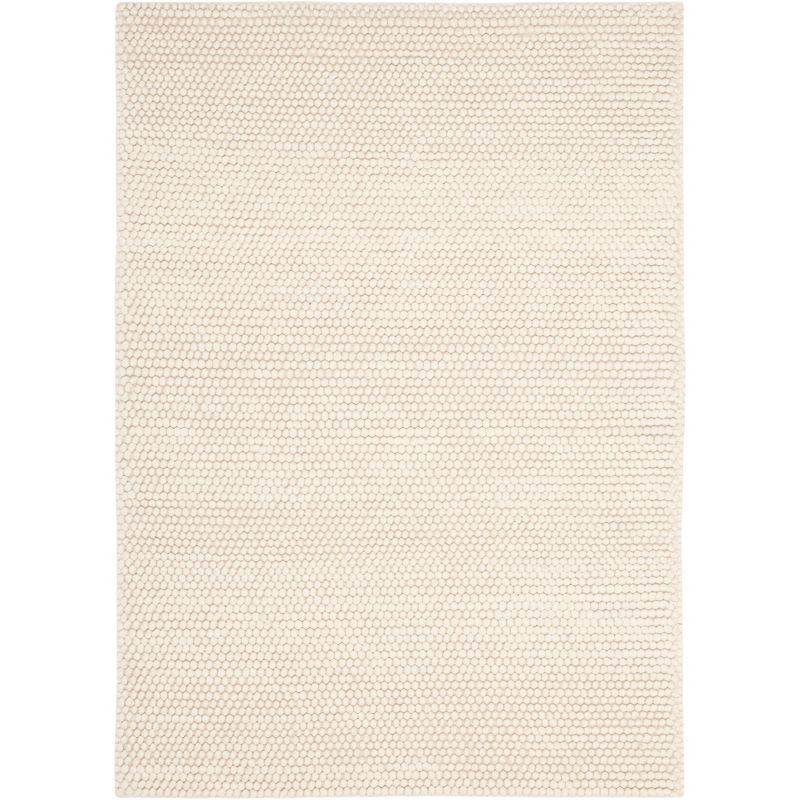 Ivory Tufted Wool 4' x 6' Handmade Area Rug