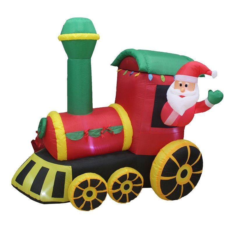 Santa Claus Inflatable Holiday Train Lawn Decoration