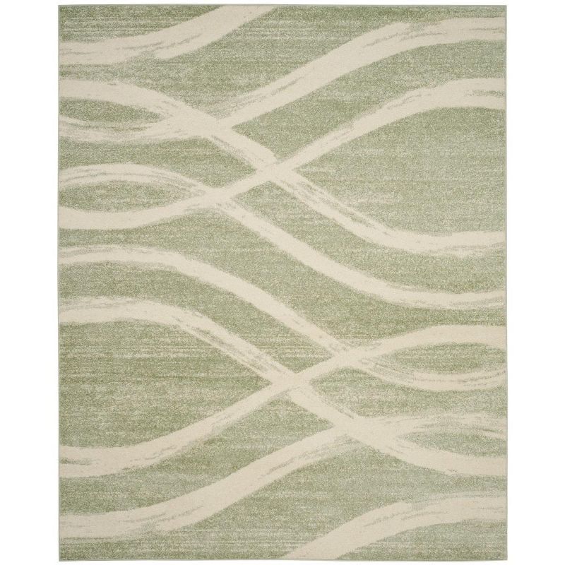 Sage and Cream Hand-Knotted Reversible 8' x 10' Area Rug