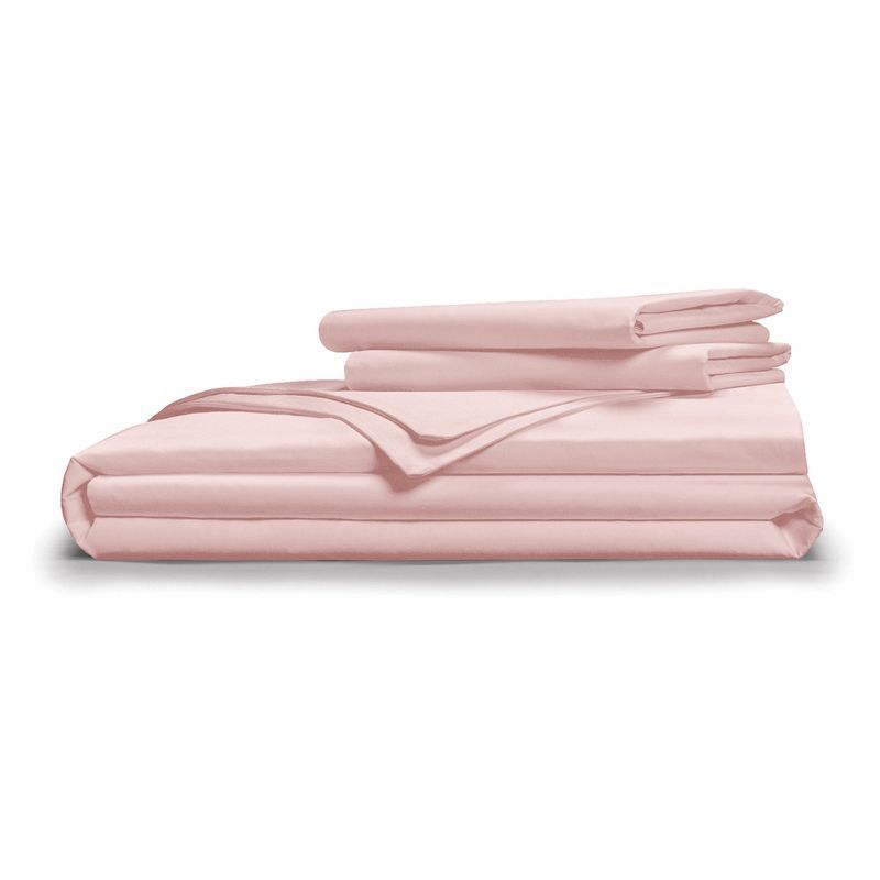 Light Pink Cotton Percale Full/Queen Duvet Cover Set