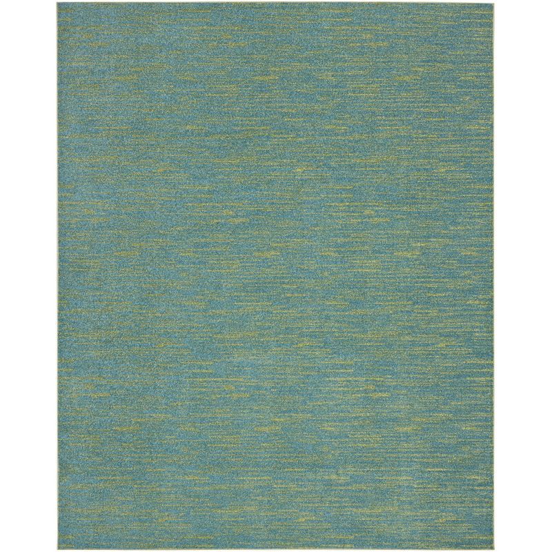 Marled Blue-Green 8' x 10' Easy-Care Synthetic Area Rug