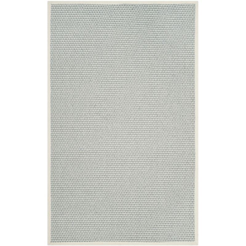 Hand-Knotted Silver & Grey Sisal 5' x 8' Area Rug