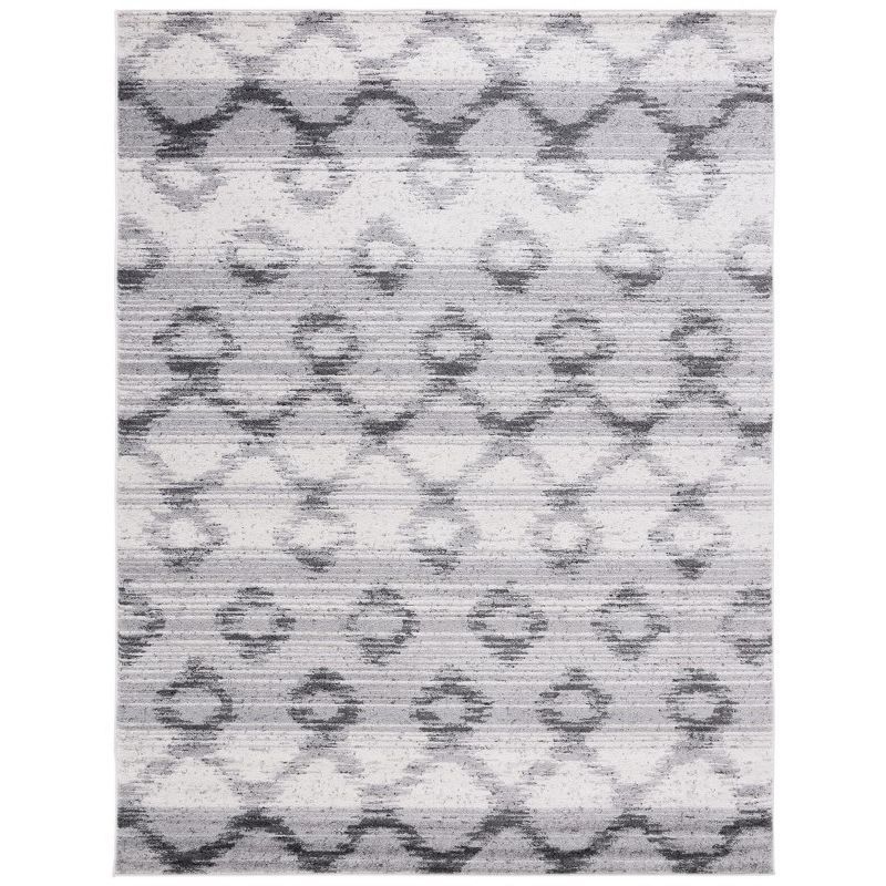 Chic Lodge Style Reversible Synthetic Area Rug, 8' x 10', Gray