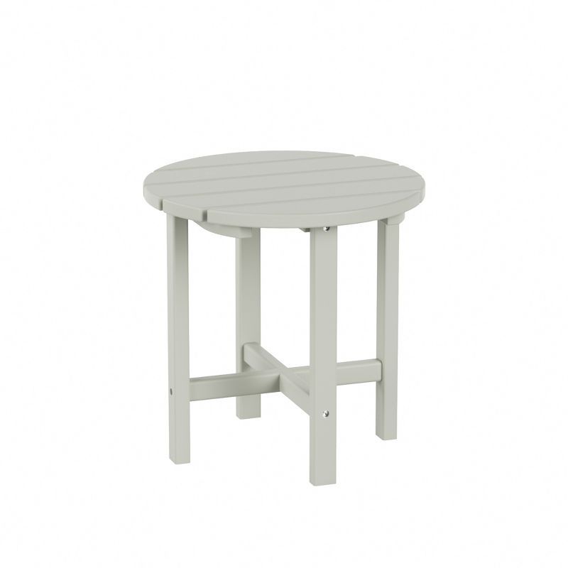 Sand Round Poly Adirondack Outdoor Side Table