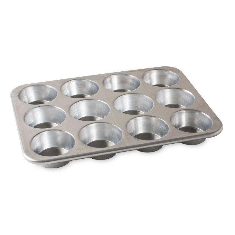 Silver Aluminum 12-Cup Non-Stick Muffin Pan