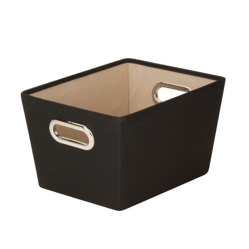 Honey-Can-Do Black Fabric Storage Bin with Handles