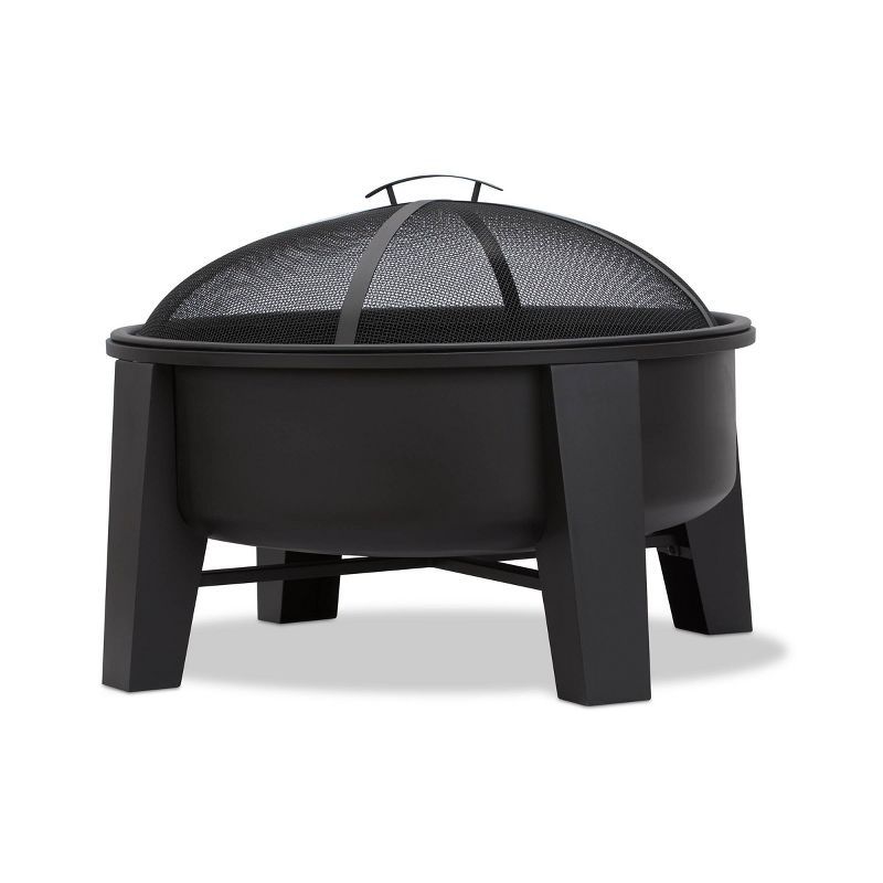 Forsyth 32" Black Iron Wood Burning Fire Pit