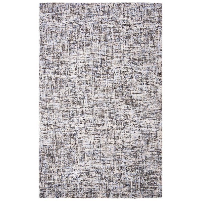 Gray Abstract Handmade Tufted Wool 6' x 9' Area Rug