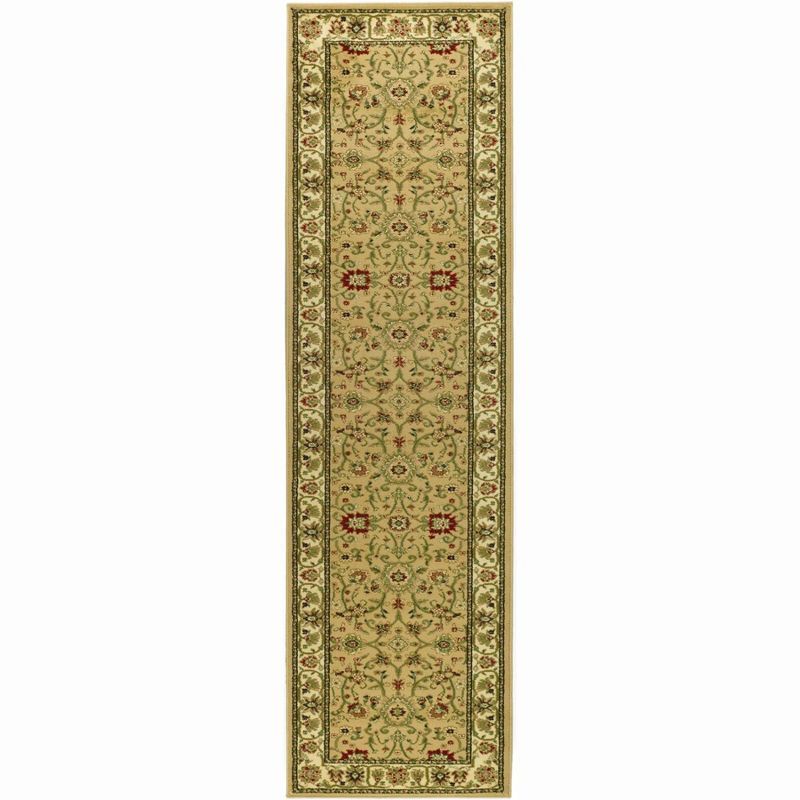 Handmade Ivory Floral Rectangular Synthetic Area Rug