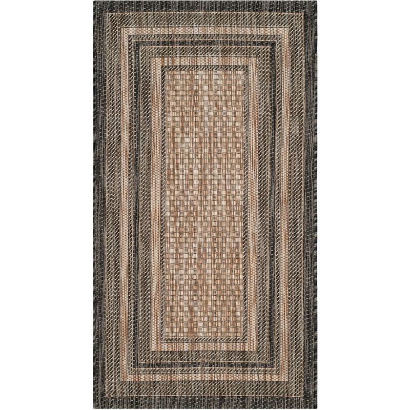 Safavieh Courtyard Black and Natural Indoor/Outdoor Rug