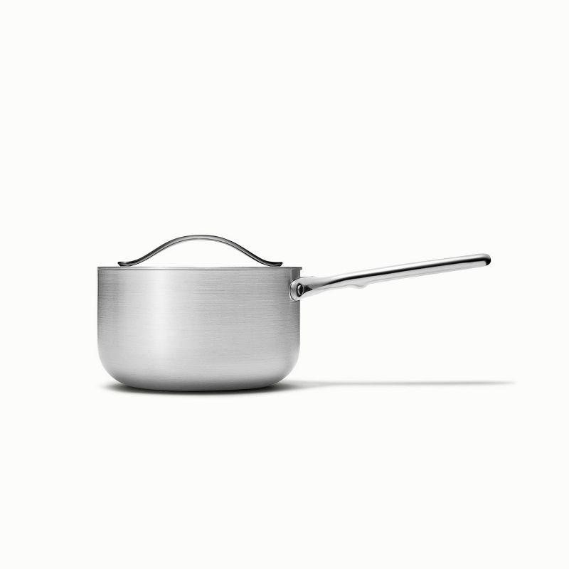 3-Quart Silver Stainless Steel Non-Stick Saucier with Lid