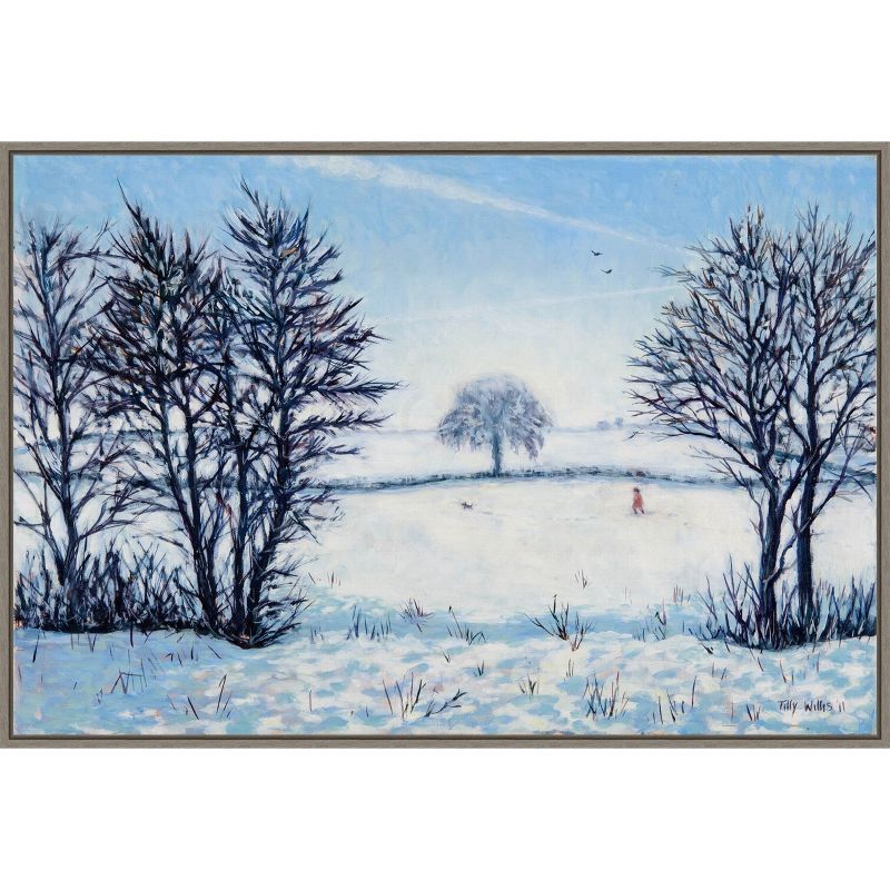 Winter Nature Vistas Framed Canvas Wall Art Print