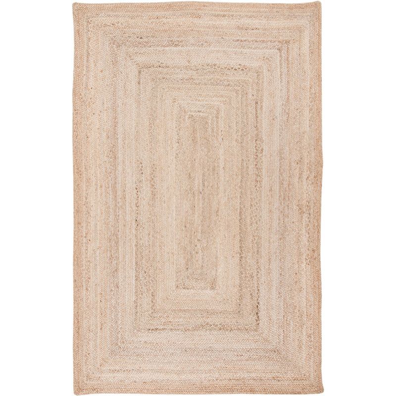 Natural Handmade Flat Woven Jute Area Rug, 5' x 8'