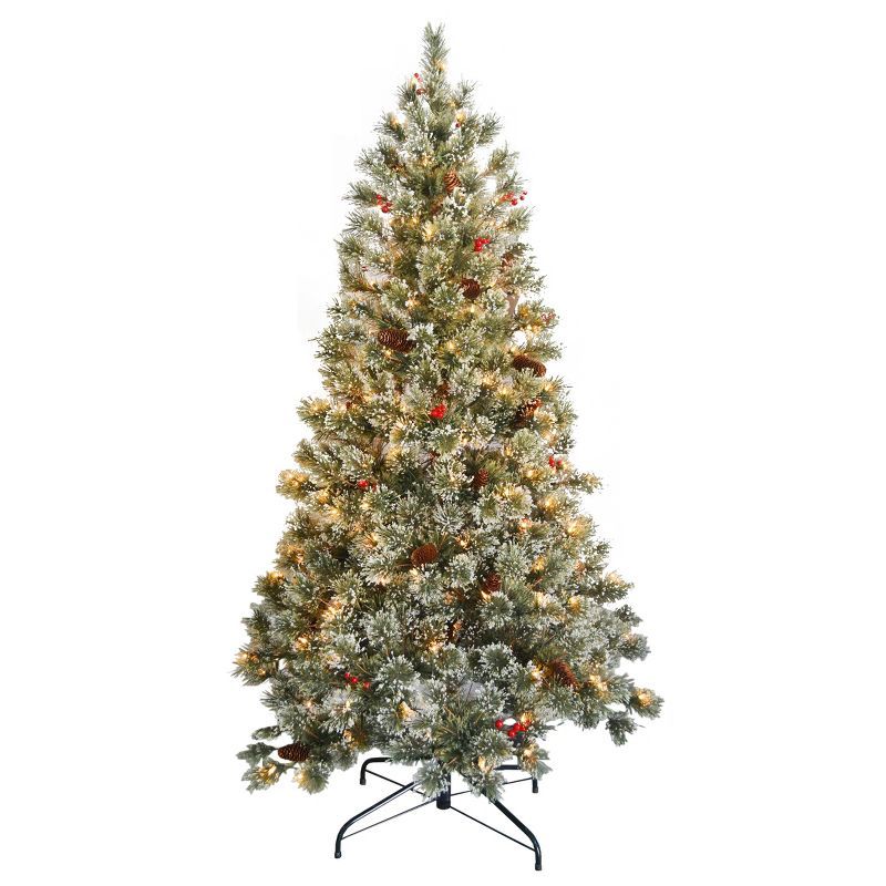 6 ft. White Crystal Cashmere Christmas Tree with Clear Lights